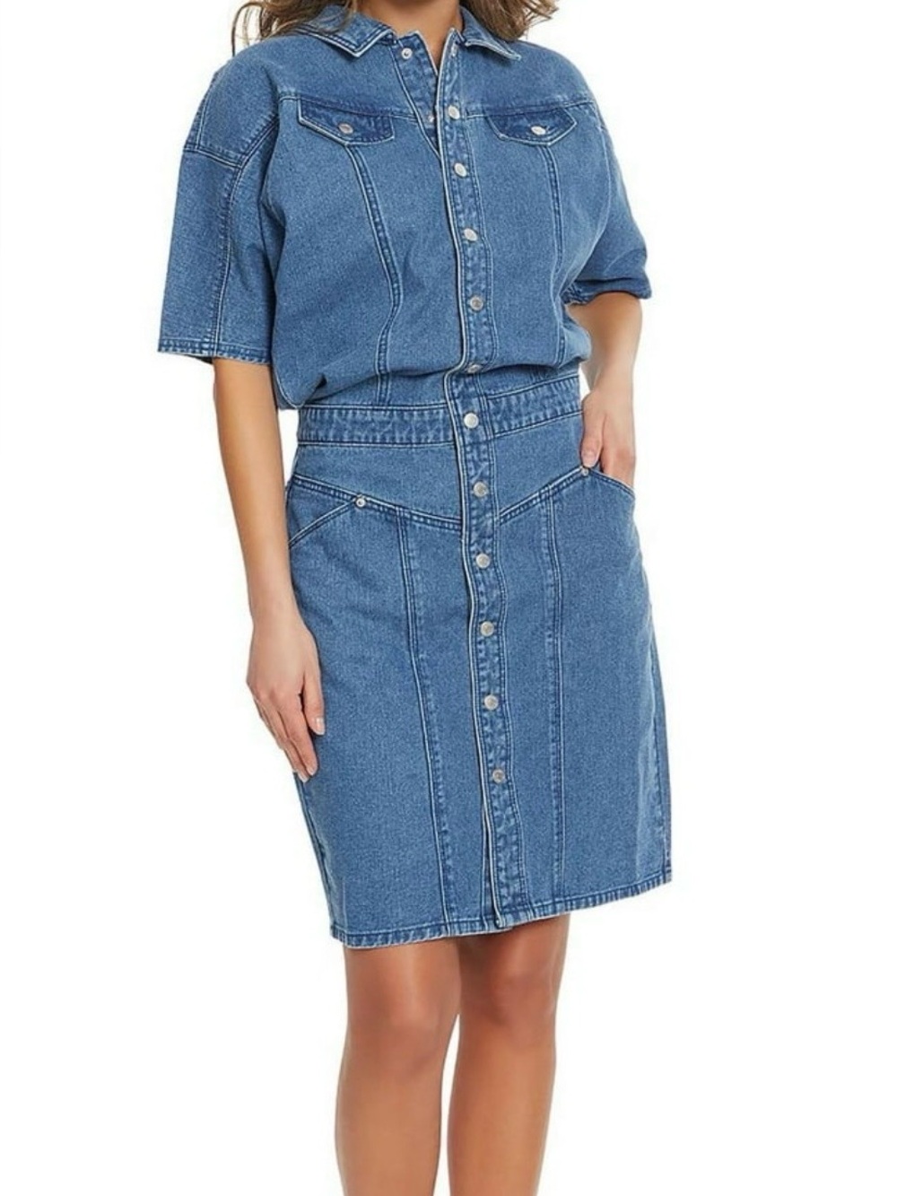 Gloria Vanderbilt Christian Siriano Dolman-Sleeve
Denim Dress Pocomoke Size4 NWT - Picture 1 of 6